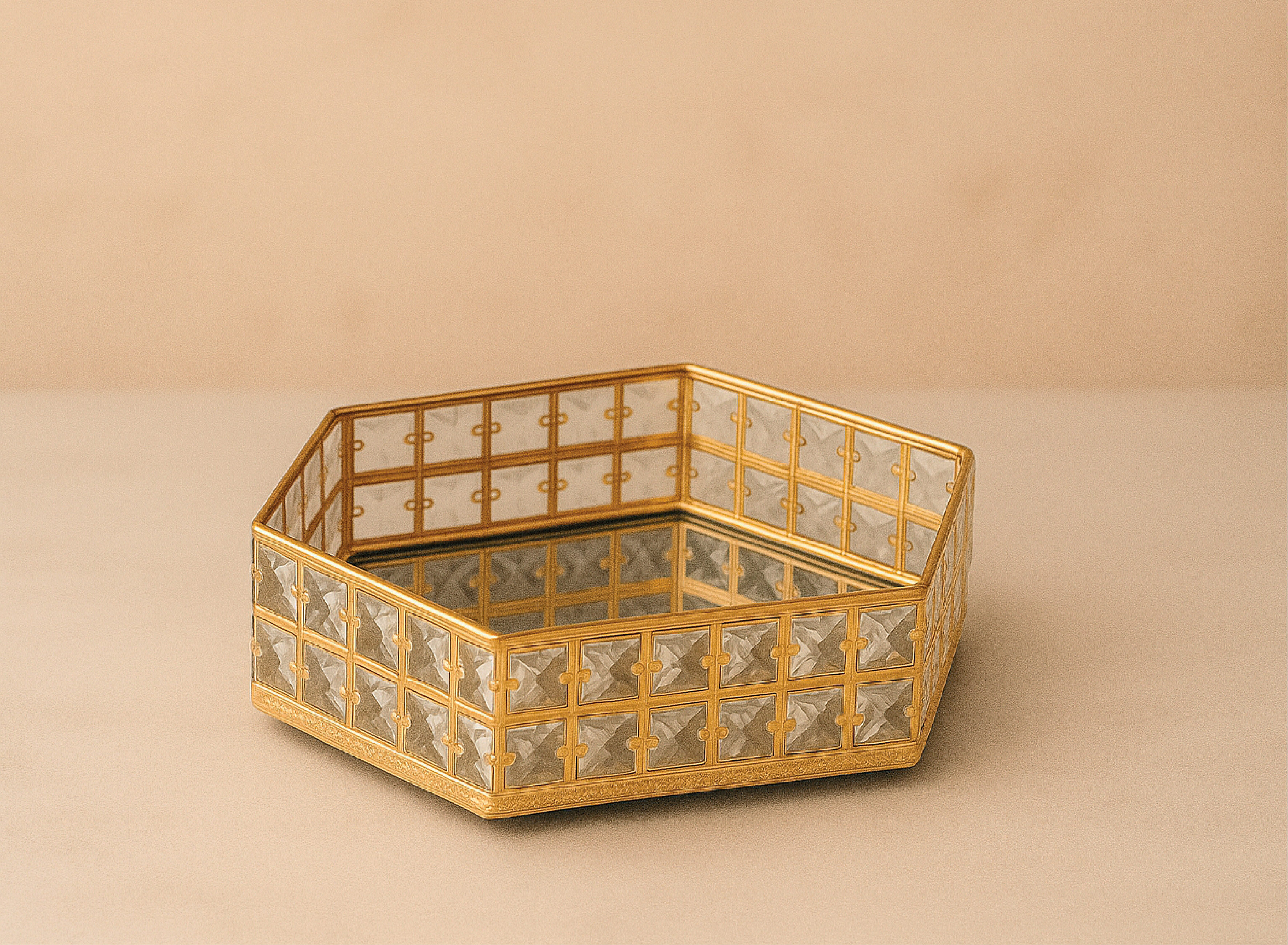 Charola Cristal Dorado Imperial