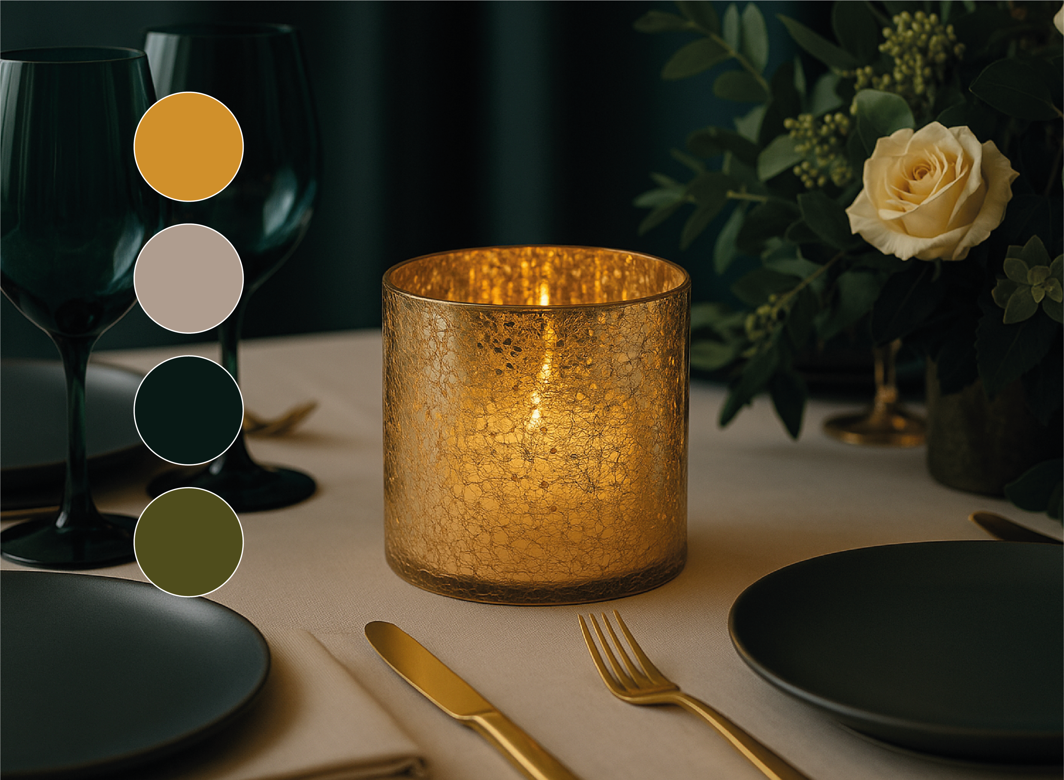 Imagen de producto Cilindro Craquelado Dorado No. 1