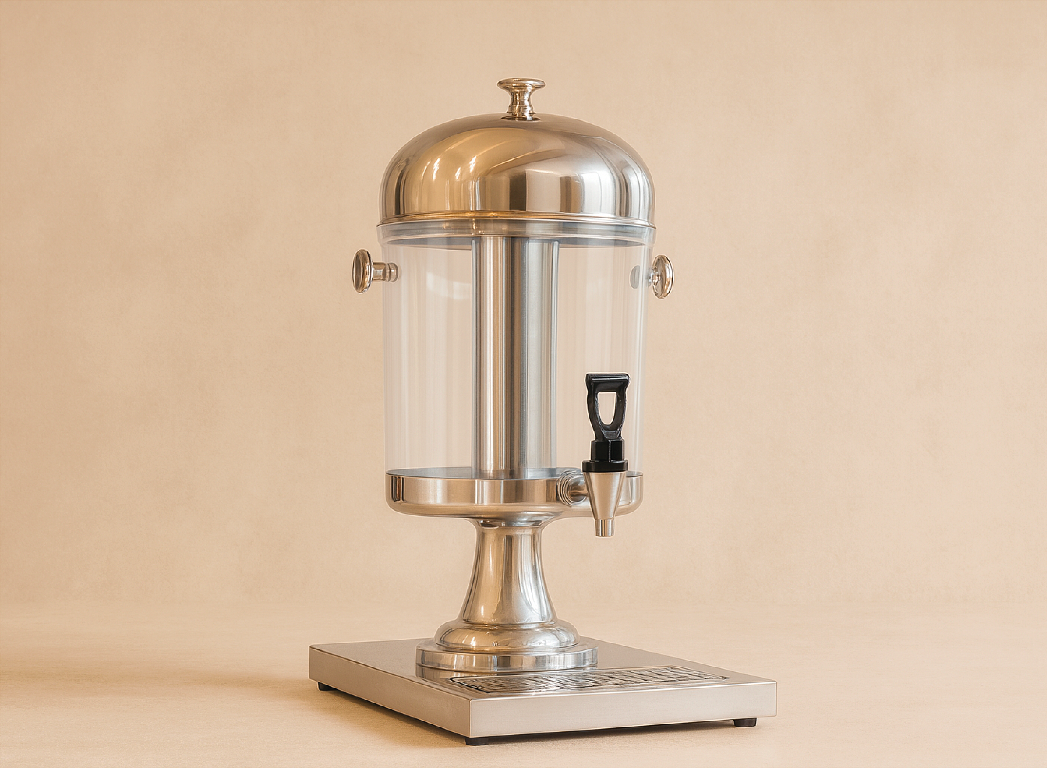 Dispensador Cristal y Acero