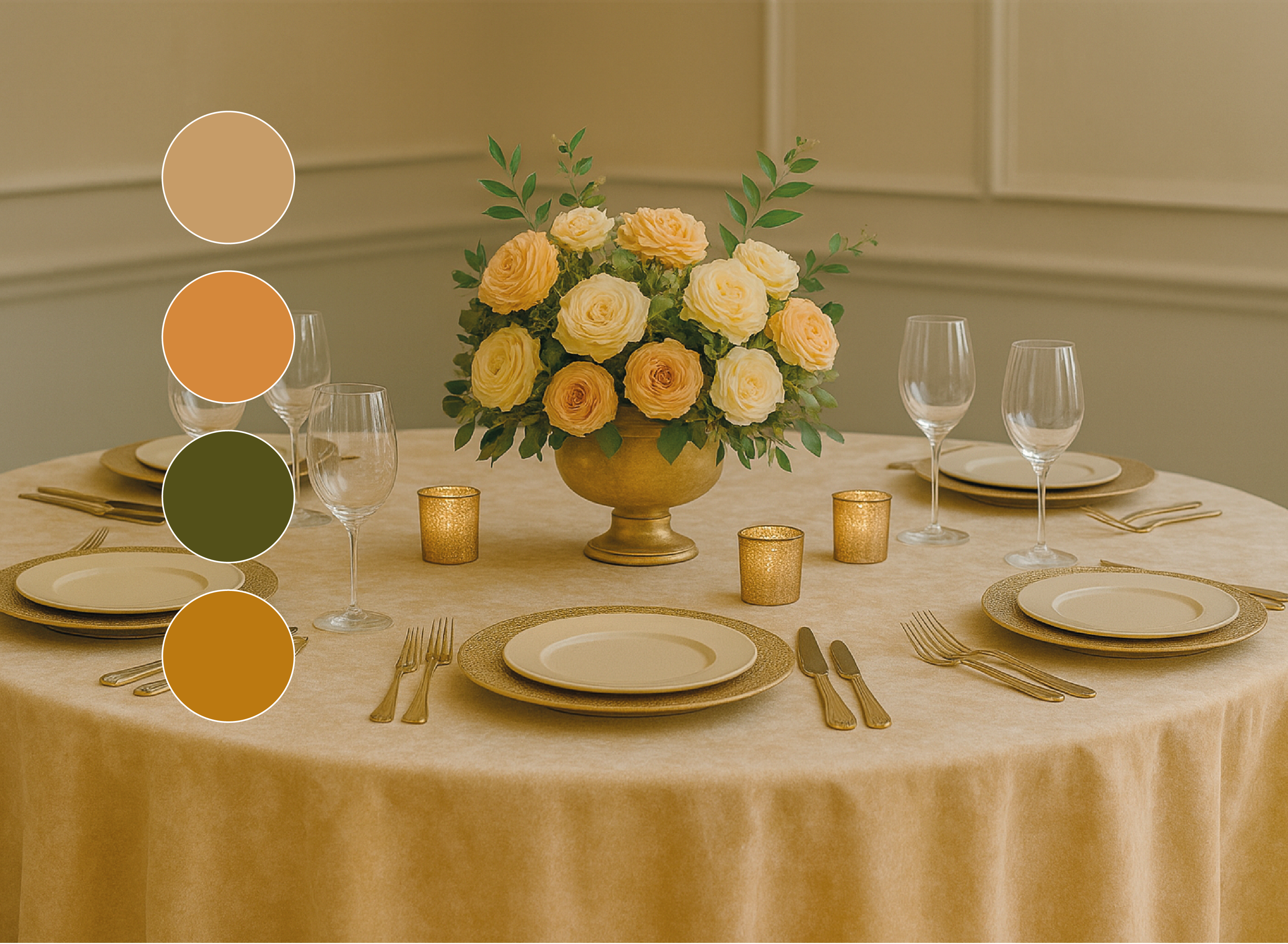 Imagen de producto Mantel Terciopelo Dorado No. 1