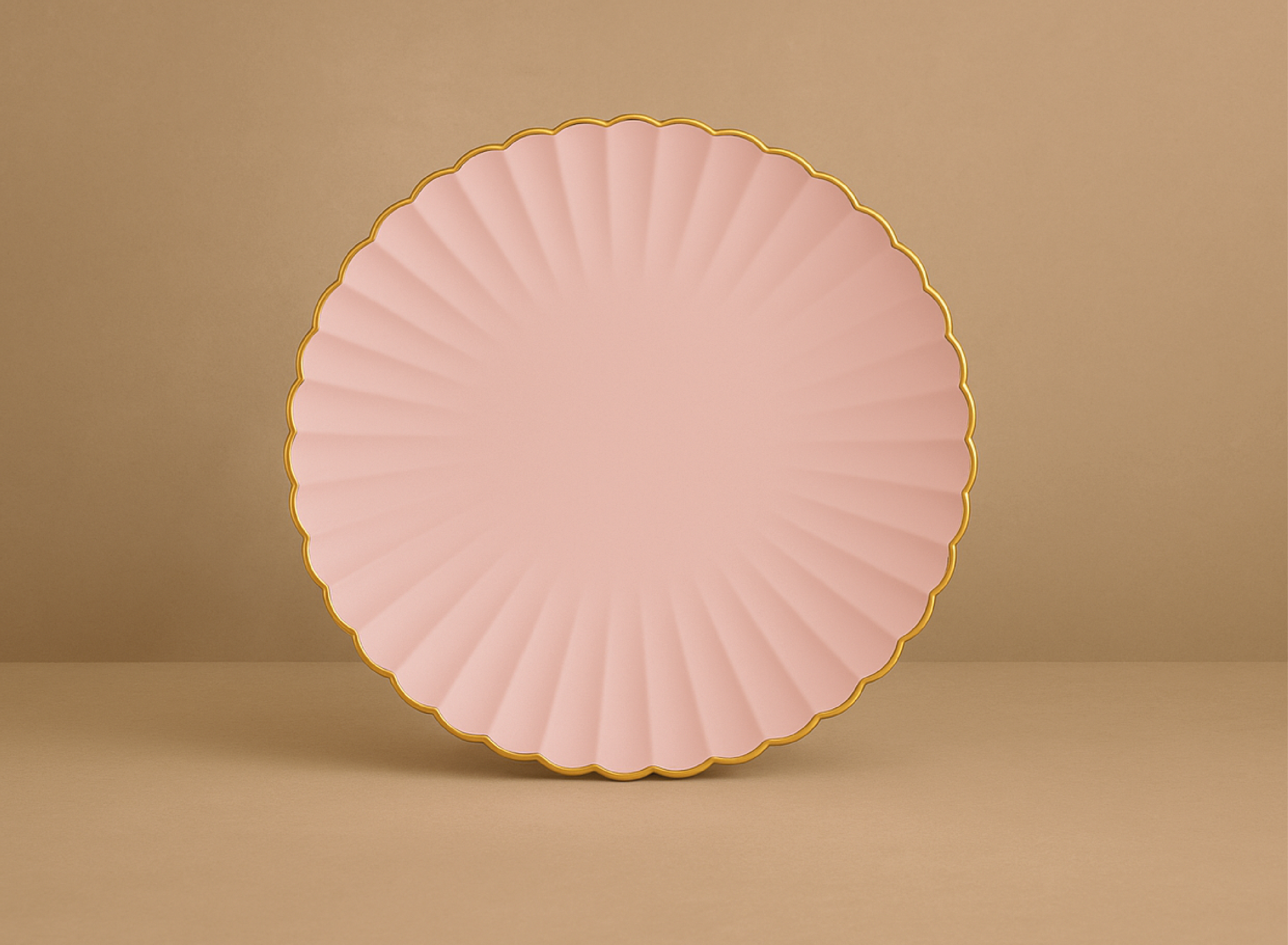 Imagen principal del producto Plato Concha Rosé Dorado.